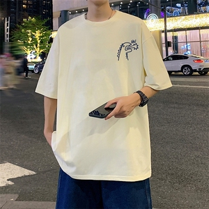 T739P26夏季新品港风高街美式短袖T恤宽松ins重磅纯棉体恤图片