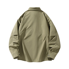 秋季纯色长袖工装衬衣男宽松落肩质感衬衫外套DSA157B-CS4503-P45，男装衬衫，电商A157B