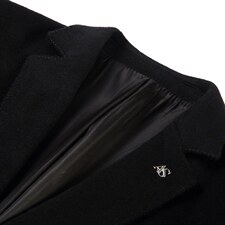 羊毛呢子大衣纯色西服领冬新款中年男士商务休闲外套SJ9106-P145，男装毛呢大衣，电商B212（原钱塘6029）
