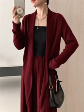 2025百搭不规则开衫简约外搭，女装针织衫/毛衣，巧奈羊绒