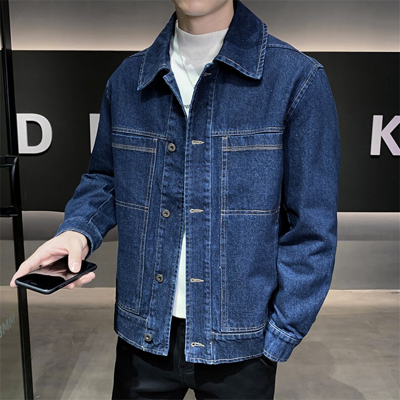 轻熟风男士秋冬休闲牛仔2025秋季长袖夹克店主风JK8011-P125,男装夹克,电商A236