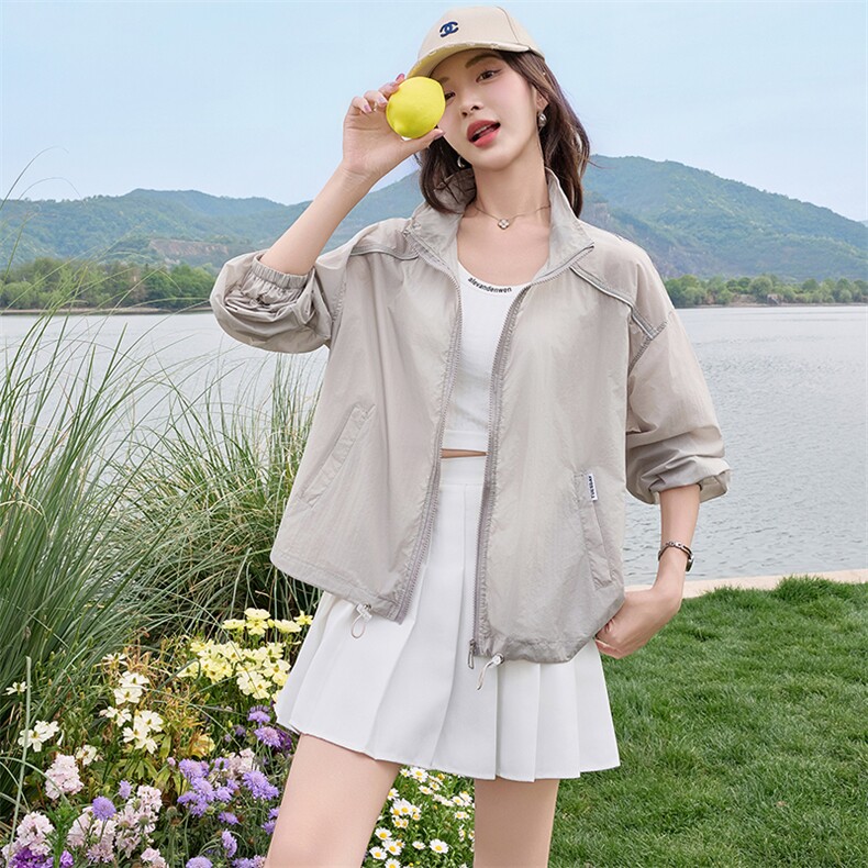 现货2025夏装新款连帽速干防晒衣,女装防晒衣,慕依路