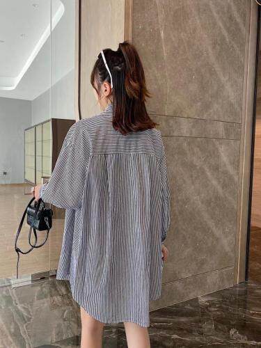 爱美欧新款韩版条纹宽松衬衣，其它，爱美欧