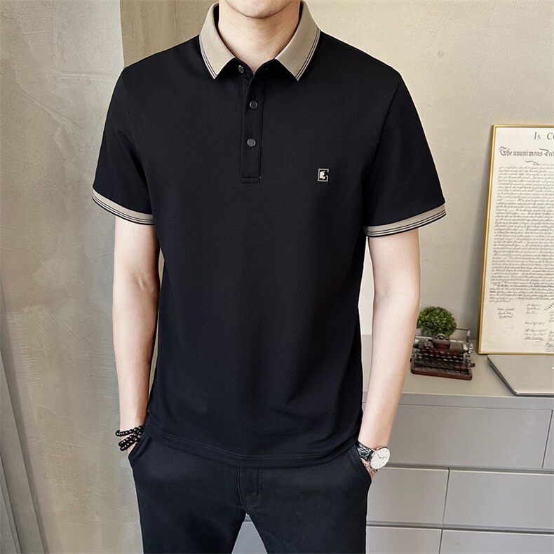 新款短袖男夏季外穿薄款翻领Polo衫T恤休闲上衣PL9012-P65,男装Polo衫,电商A237