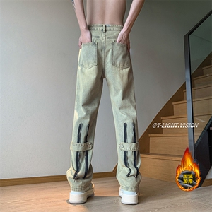 B221 美式ins高街加绒加厚牛仔裤 LK23028-P60 控78 P70控98图片