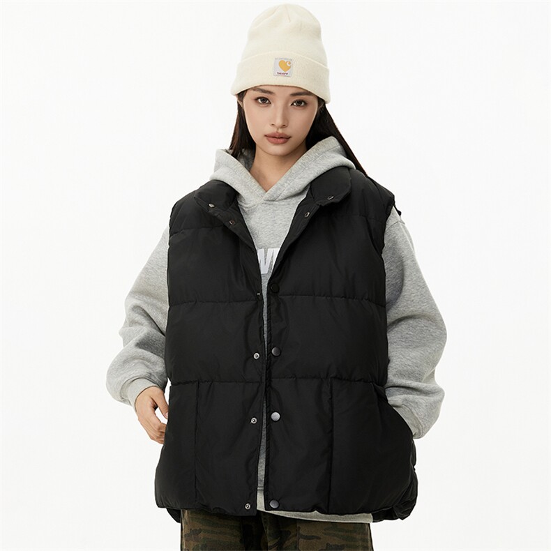 现货 90%绒标有报告 短款宽松羽绒服马甲上衣Y201-P198图片
