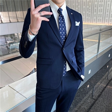 韩东大门西装男套装韩版新郎结婚英伦职业装修身休闲小西服纯色，男装西服套装，星座505-2（原电商A260-1)