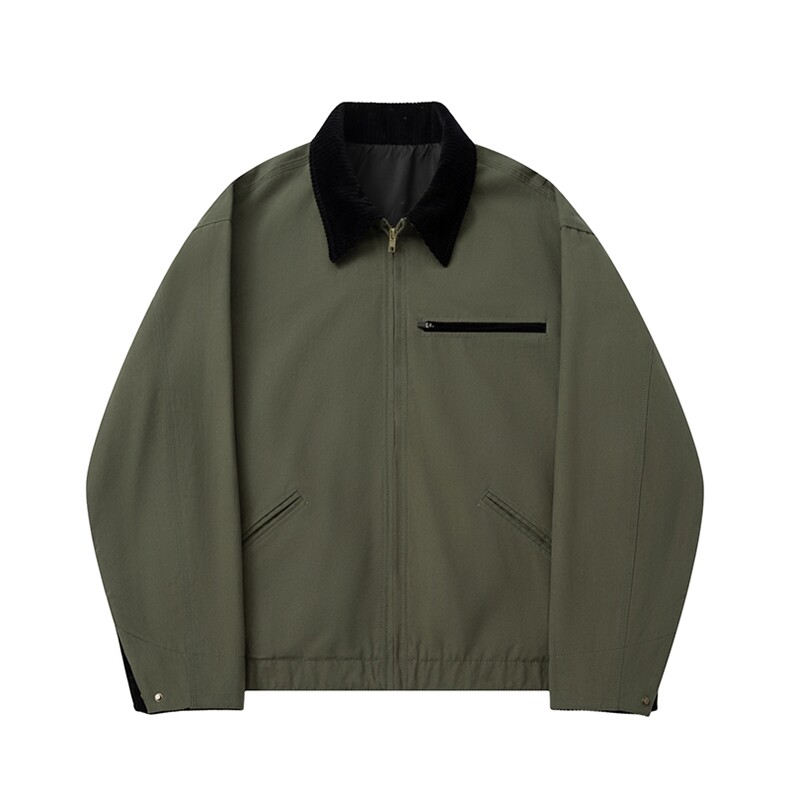 现货4色翻领秋冬飞行服棉服情侣装夹克复古外套,男装夹克,电商A105