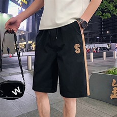 白色2023夏装精神小伙五分裤男青年潮款休闲短裤DK2310-P58,控89，男装休闲裤，电商A108