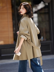 2025新款秋装时尚潮流百搭短款风衣，女装风衣，姿萝菲