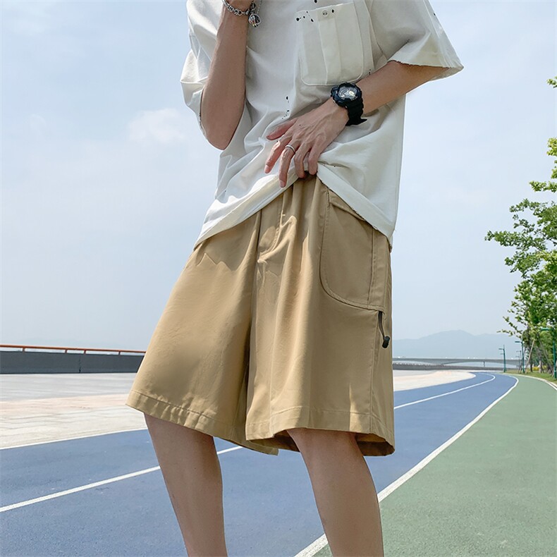 2022港风ins潮流复古百搭宽松工装五分裤休闲裤短裤男DK0513-P38,男装休闲裤,星座308B-1