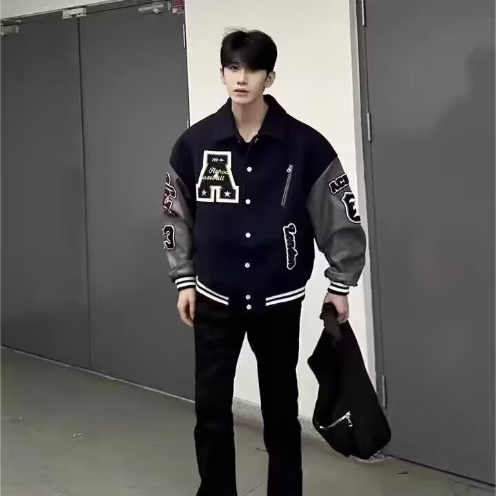 【有货】DJKA504-特批65潮牌刺绣棒球服外套男秋百搭宽松情侣夹克,男装夹克,星座603-2