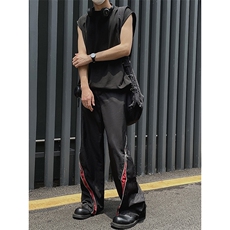 B221美式ins高街小众拼接宽松休闲登山裤冲锋裤LK23110-P65控88，男装休闲裤，电商B221