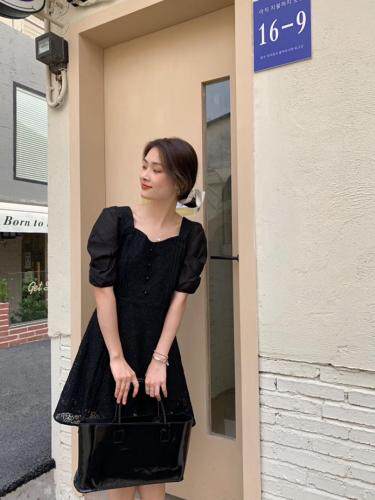 法式蕾丝连衣裙，女装连衣裙，FUMEI赋美