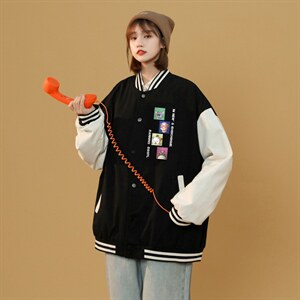 中性风 春秋季情侣棒球服男女休闲夹克女时尚外套男BQF268-P50图片