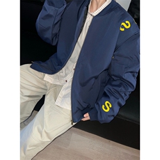 【网图】M8091LL-特P80美式字母刺绣飞行员棒球服夹克加棉外套，男装夹克，星座1007（原301D）