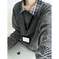 重磅Polo领长袖卫衣男士早秋vintage打底衫设计感慵懒风T2001，男装T恤，星座516A