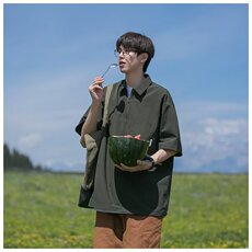 青春流行短袖帅气气质夏季标准潮潮牌潮流POLO衫港风新款2026男，男装T恤，星座506A