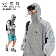 2026夏季新款UPF50+撞色激光冲孔防晒衣男J5214特P42建议零售价98，男装防晒衣，电商A001