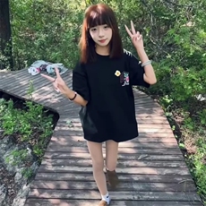 万针全刺绣工艺抖音得物高品质260克重磅纯棉双纱美式高街短袖T恤，男装T恤，电商A486