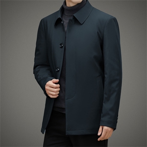 冬季新款棉服男翻领休闲商务棉衣加厚保暖上衣中年男士爸爸装外套图片