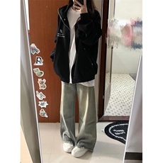 潮牌街头风开衫连帽重磅卫衣男女春秋季宽松休闲外套W213，男装卫衣，星座1116A（原606A-3）