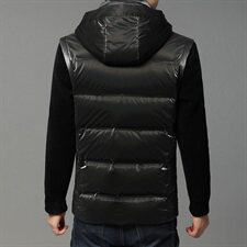 B20169钱塘2020-1冬季男士羽绒服针织袖高端90白鸭绒P310，男装羽绒服，钱塘207-1