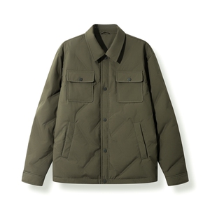 【真正羽绒 】90绒带翻衬衫翻领短款羽绒服LMY65109-P150图片