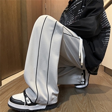 2026春夏装立体裁剪宽松织带拼接休闲裤K8788/特P35灰色3，男装休闲裤，电商A094