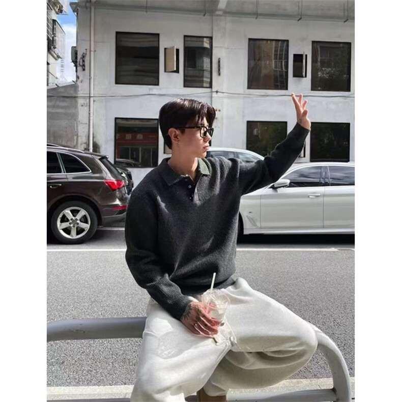 网图慎用B216MY5156P652025秋冬男POLO领针织衫毛衣,男装针织衫/毛衣,电商B216（原B302）