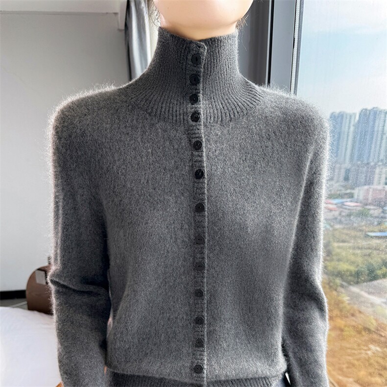 针织打底衫女2024秋装新款气质内搭气质套头毛衣,女装羊毛衫,百越羊绒