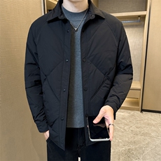 翻领轻薄羽绒服夹克男棱角设计休闲外套上衣DS-A329-S2607-P135，男装夹克，电商A329