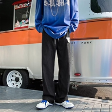 高级感扎染休闲长裤男潮牌ins高街垂感美式拖地阔腿裤子k071-p35，男装休闲裤，星座1008-2