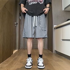 休闲短裤男韩版潮流高街帅气纽扣个性2023夏季ins五分裤K4103-P32，男装休闲裤，星座412-3