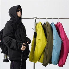 现货5W件冬季三防美式boxy解构连帽雪山冲锋衣棉衣男女棉服厚外套，男装夹克，电商A443