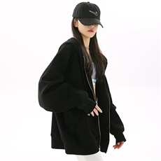 紫色连帽卫衣拉链上衣女春秋款2025新款chic夏季薄款休闲宽松外套，女装短外套，星座1210-1