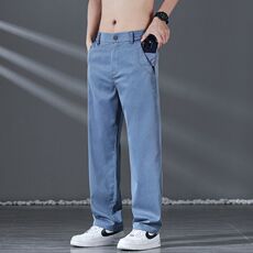 春夏季男士宽松休闲裤薄款清凉冰丝感仿牛仔裤3166-P45现货外贸，男装牛仔裤，星座224-1