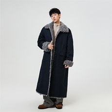 棉衣男中长款棉服冬季加厚保暖外套ins潮流超火冬装羊羔毛棉袄，男装棉衣，星座903-1