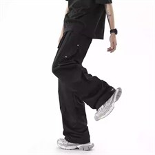 1506/QA020/P43美式褶皱工装裤男夏季薄款设计感速干伞兵裤，男装工装外套，星座1506