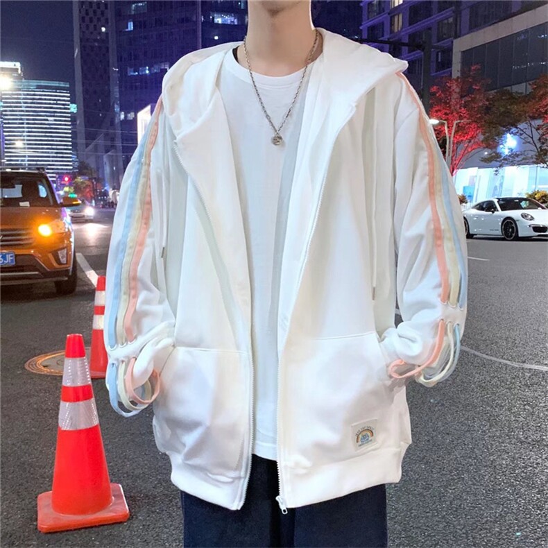 2023新款ins日系开衫卫衣男春季潮流加厚宽松连帽外套W2441-P42,男装卫衣,星座512-2