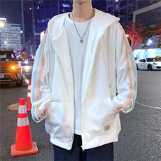 2023新款ins日系开衫卫衣男春季潮流加厚宽松连帽外套W2441-P42，男装卫衣，星座512-2