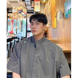 新中式男装痞帅衬衫男短袖外套cityboy中山装冰丝衬衣KCS136-P35图片