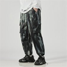 2021日系新款潮男士休闲宽松抽绳大码九分裤长裤K406/P45，男装休闲裤，星座608A
