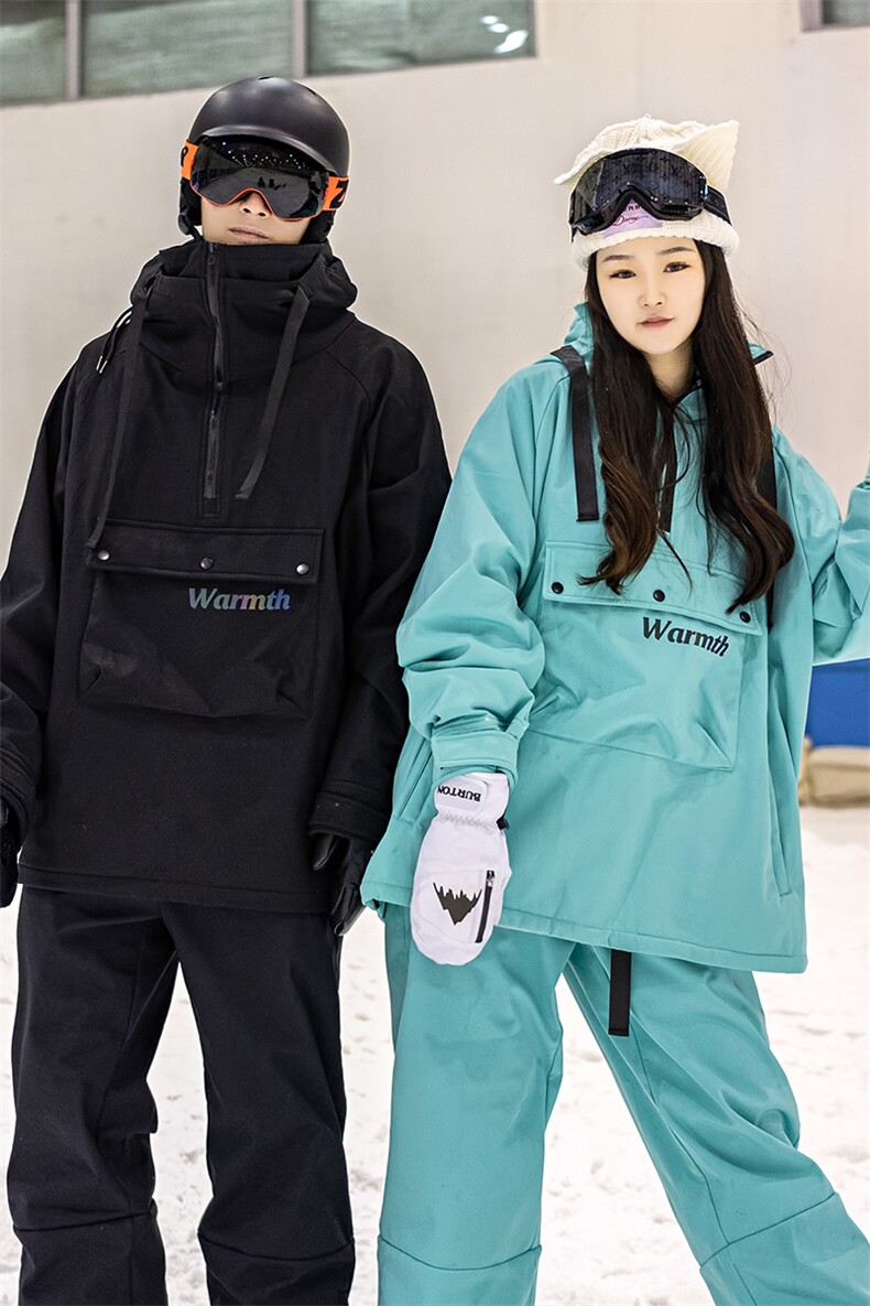 冬季潮流加厚银狐绒单板滑雪服男大码防水防风外套M25-P175控238,女装短外套,电商A001