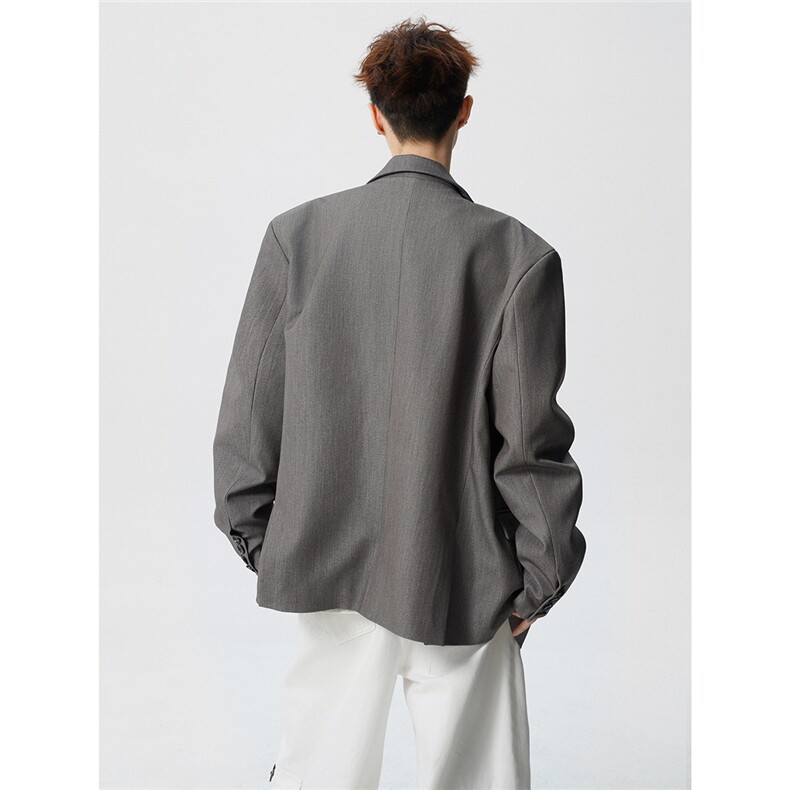 双排扣大码M-5XL西服男成分96%聚酯纤维4%氨纶XF78127P85控128,男装西服,星座226-1