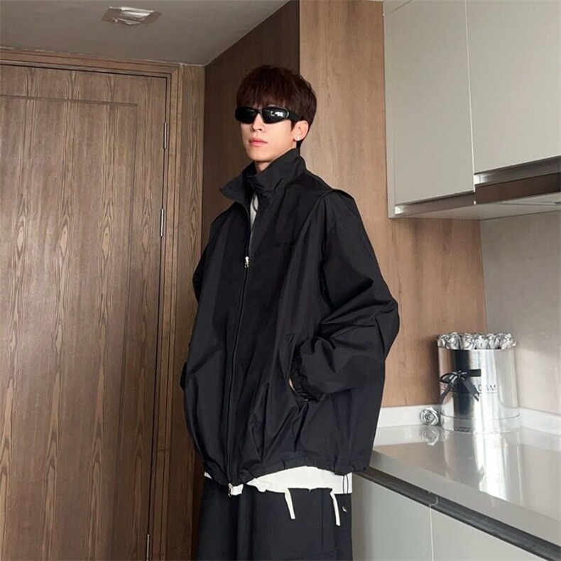 潮牌复古新款棉服宽松机能风夹克情侣户外休闲百搭痞帅外套冲锋衣，男装夹克，星座506A