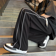 2025港风春夏装立体裁剪织带拼接休闲裤K8788/特P35咖啡厅，男装休闲裤，电商A094