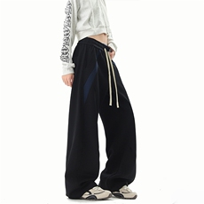 美式撞色拼接重磅卫裤男直筒宽松运动休闲裤K8677-特价P40，男装休闲裤，电商A007