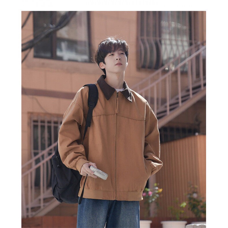 式复古工装夹克男春秋宽松cleanfit休闲底特律外套，男装夹克，星座506A