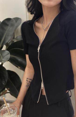 夏季打底衫，双头拉链，女装，SJBY